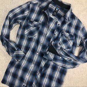 Kühl Flannel Shirt Black / Blue Size Lg